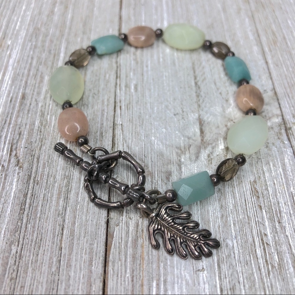 Barse Genuine Stone Beaded Sterling Bracelet - Picture 2 of 9